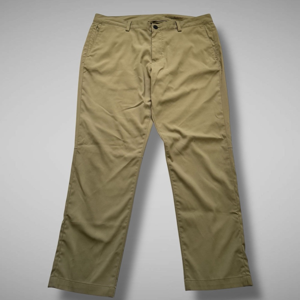 Tommy Bahama Pants Mens 36x30 Straight Leg‎ Beige Performance Chino Travel Golf